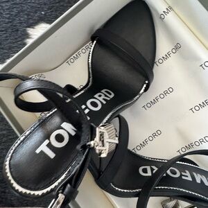 Tom Ford Black Strappy Heels